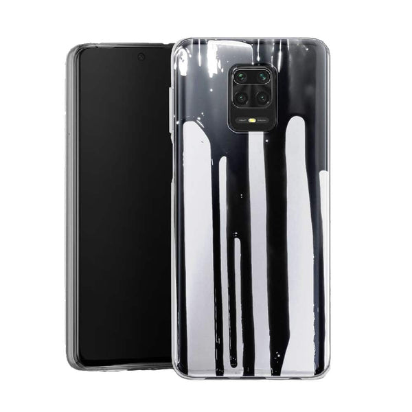 Coque pour Xiaomi Note 9 Black Blood | Housse Silicone, Etui Antichoc / En Noir et Blanc